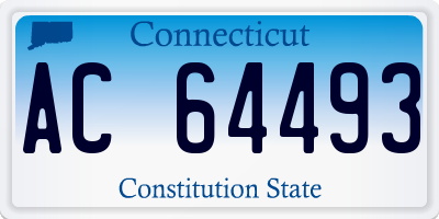 CT license plate AC64493