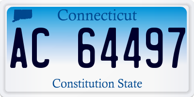 CT license plate AC64497