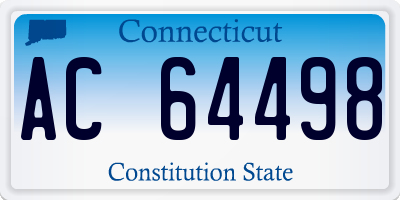 CT license plate AC64498