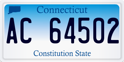 CT license plate AC64502
