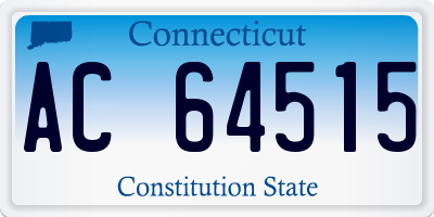CT license plate AC64515