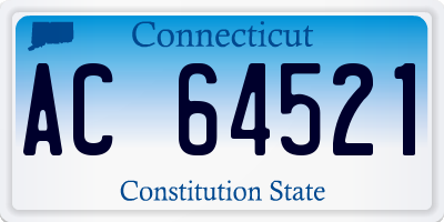 CT license plate AC64521