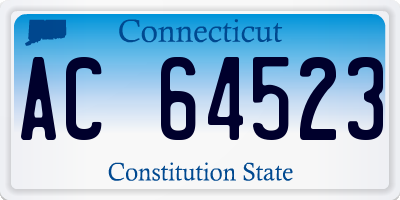 CT license plate AC64523
