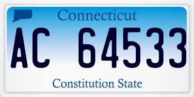 CT license plate AC64533