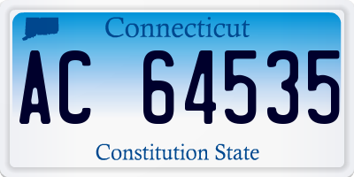 CT license plate AC64535