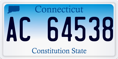 CT license plate AC64538