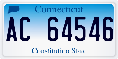 CT license plate AC64546