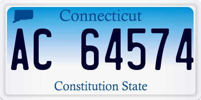 CT license plate AC64574