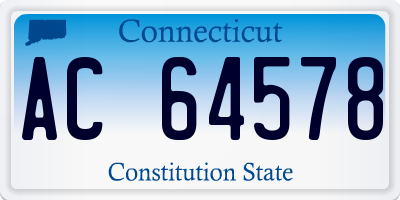 CT license plate AC64578