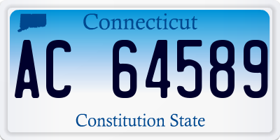 CT license plate AC64589