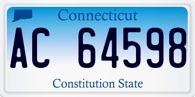 CT license plate AC64598