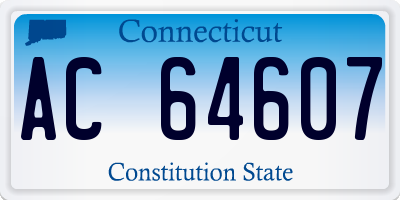 CT license plate AC64607