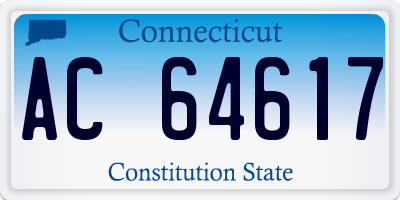 CT license plate AC64617