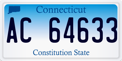 CT license plate AC64633