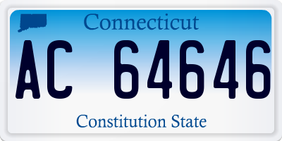 CT license plate AC64646