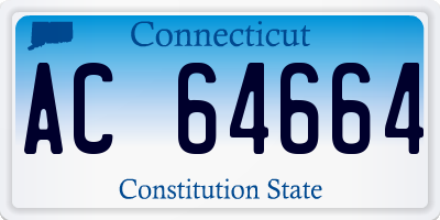 CT license plate AC64664