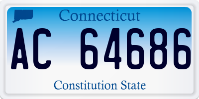 CT license plate AC64686