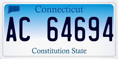 CT license plate AC64694