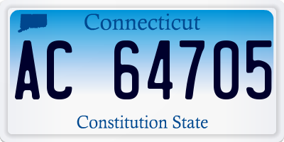 CT license plate AC64705