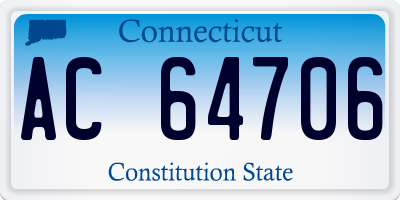 CT license plate AC64706