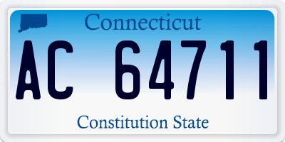 CT license plate AC64711