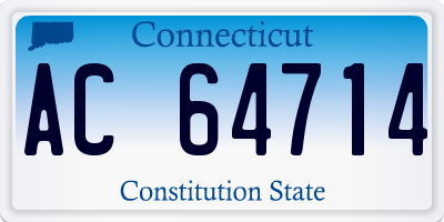 CT license plate AC64714