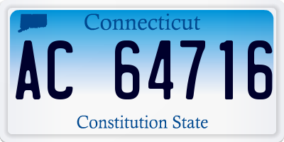 CT license plate AC64716