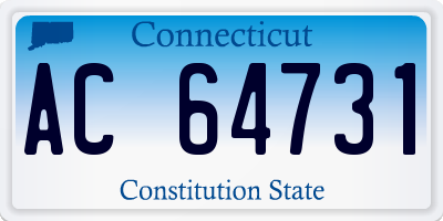 CT license plate AC64731