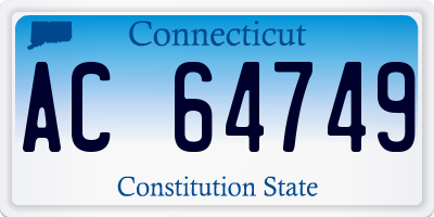 CT license plate AC64749