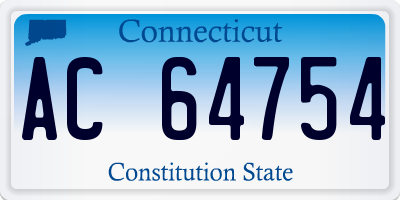 CT license plate AC64754