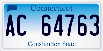 CT license plate AC64763