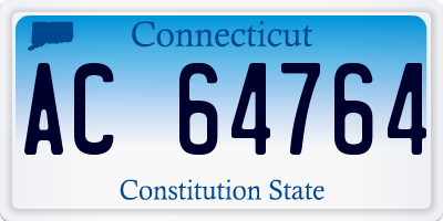 CT license plate AC64764