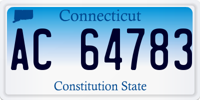 CT license plate AC64783