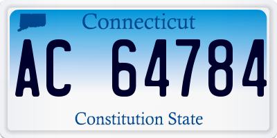 CT license plate AC64784