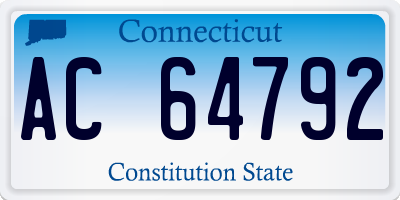 CT license plate AC64792