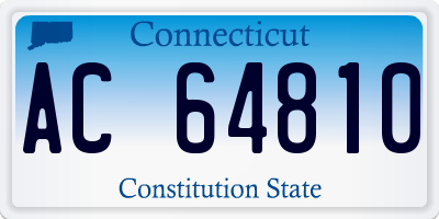 CT license plate AC64810