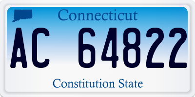 CT license plate AC64822