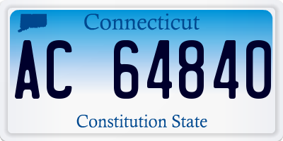 CT license plate AC64840