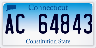 CT license plate AC64843