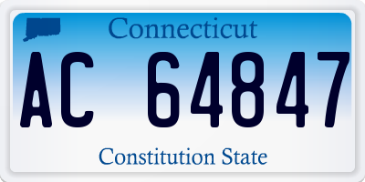 CT license plate AC64847