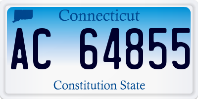 CT license plate AC64855
