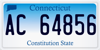 CT license plate AC64856