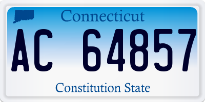 CT license plate AC64857