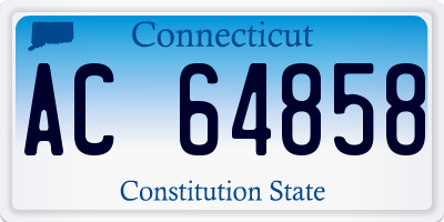 CT license plate AC64858