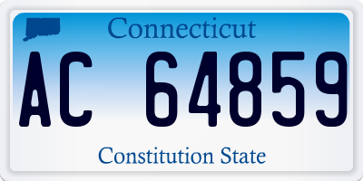 CT license plate AC64859