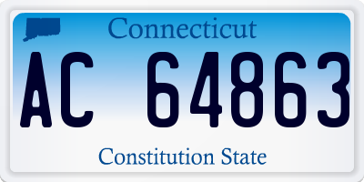 CT license plate AC64863