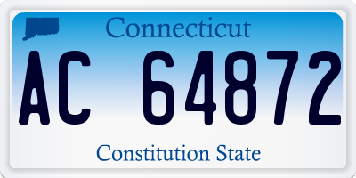 CT license plate AC64872