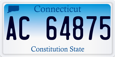CT license plate AC64875