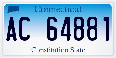 CT license plate AC64881