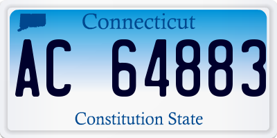 CT license plate AC64883